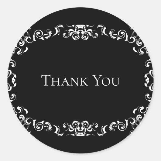 Gothic Wedding Runder Aufkleber (Vorderseite)