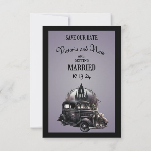 Gothic Wedding Save the Date (Rückseite)
