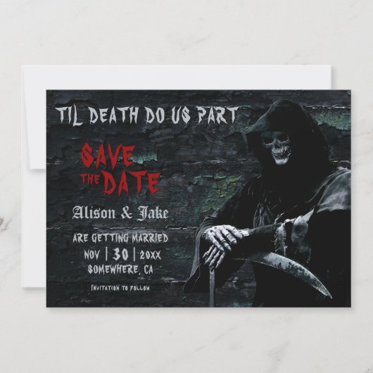 Gothic Wedding Save The Date (Vorderseite)