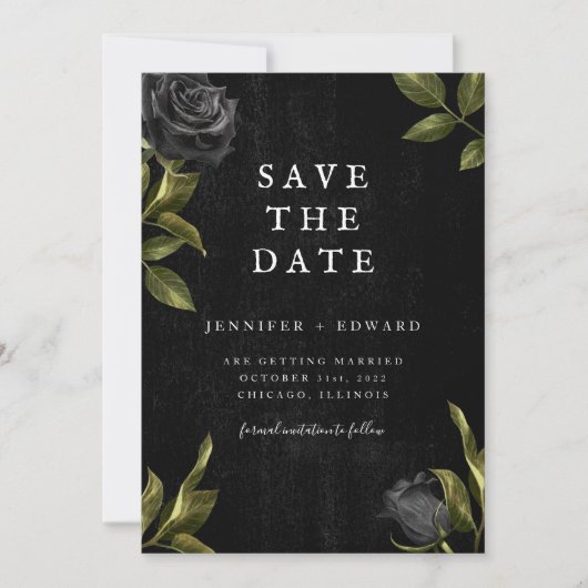 Gothic Wedding Save The Date (Vorderseite)