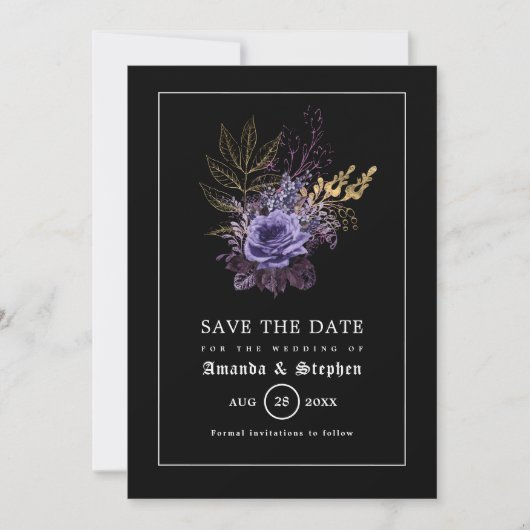 Gothic Wedding Save the Date (Vorderseite)