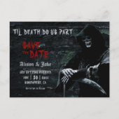 Gothic Wedding Save the Date Ankündigungspostkarte (Vorderseite)