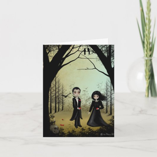 Gothic Wedding Save the Date Card Ankündigung (Vorderseite)