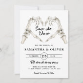 Gothic Wedding Save the Date Halloween Skeleton (Vorderseite)