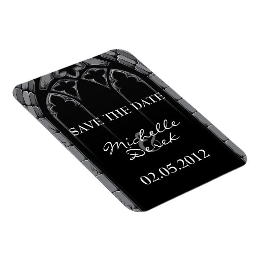Gothic Wedding Save the Date Magnete (Rechte Seite)