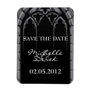 Gothic Wedding Save the Date Magnete
