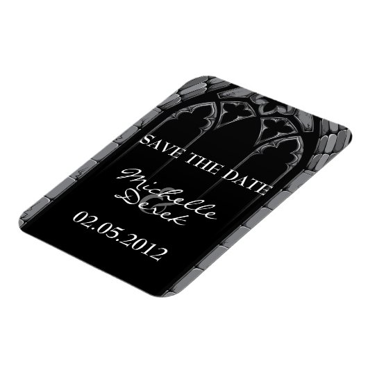 Gothic Wedding Save the Date Magnete (Linke Seite)