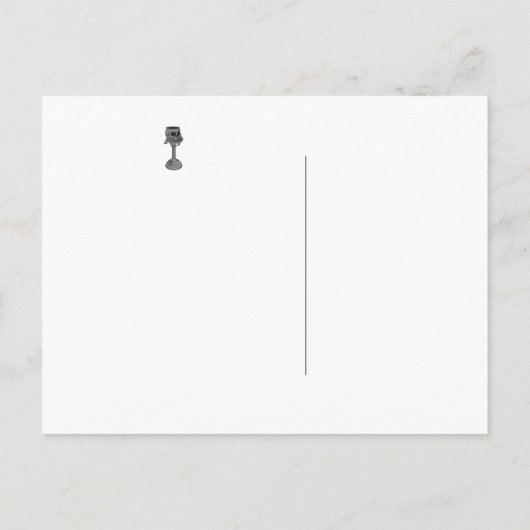 Gothic Wedding Save the Date Postcard Ankündigungspostkarte (Rückseite)