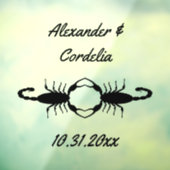 Gothic Wedding Scorpions Custom Fensteraufkleber (Blatt 3)