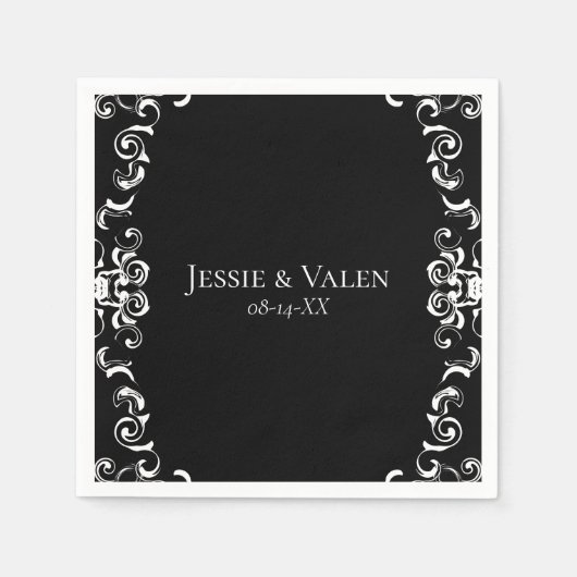 Gothic Wedding Serviette (Vorderseite)