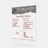 Gothic Wedding Signature Drinks Drinks Bar signier Acrylschild (Winkel)
