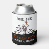 Gothic Wedding Skeleton Booze Food Bad Dance Moves Dosenkühler (Kanne Vorderseite)
