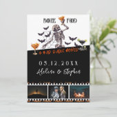 Gothic Wedding Skeleton Booze Food Bad Dance Moves Save The Date (Stehend Vorderseite)