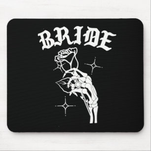 Gothic Wedding Skeleton Bride Spooky Halloween Jus Mousepad