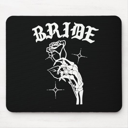 Gothic Wedding Skeleton Bride Spooky Halloween Jus Mousepad (Vorne)