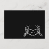 Gothic Wedding Skeleton Hand Hochzeitdetails Begleitkarte (Rückseite)