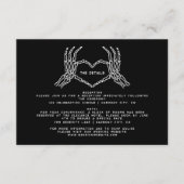 Gothic Wedding Skeleton Hand Hochzeitdetails Begleitkarte (Vorderseite)