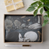 Gothic Wedding Skeleton Mermaid Skull Decoupage Seidenpapier (Geschenk)