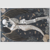Gothic Wedding Skeleton Mermaid Skull Decoupage Seidenpapier (Vorderseite)