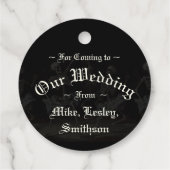 Gothic Wedding Skeletts Geschenkanhänger (Rückseite)