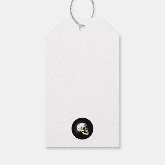 Gothic Wedding Skeletts Geschenkanhänger (Rückseite)