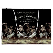 Gothic Wedding Skeletts Große Geschenktüte (Rückseite)
