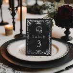 Gothic Wedding Skull Tischnummer<br><div class="desc">Gothic Wedding Skull</div>