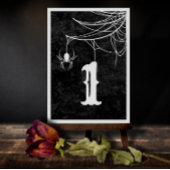 Gothic Wedding Spider Web Halloween Tischnummer