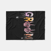 Gothic Wedding Spooky Halloween Skeleton Groom Jus Fleecedecke (Vorderseite (Horizontal))