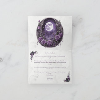 Gothic Wedding Thank You Card Floral Dark Romance Dankeskarte
