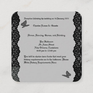 Gothic Wedding Theme UAWG Begleitkarte