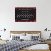 Gothic Wedding Timeline Sign Leinwanddruck (Insitu (Schlafzimmer))