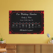Gothic Wedding Timeline Sign Leinwanddruck (Insitu (Wohnzimmer))