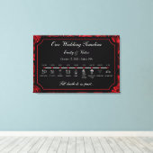 Gothic Wedding Timeline Sign Leinwanddruck (Insitu (Holzboden))