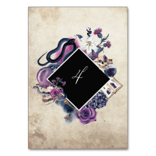 Gothic Wedding Tischnummer Card Halloween N100
