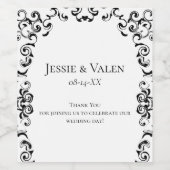 Gothic Wedding Weinetikett (Einzelnes Label)