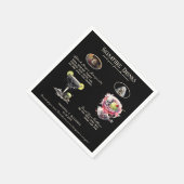Gothic Wedding Whimsigoth Hunde Signature Drinks Serviette (Ecke)