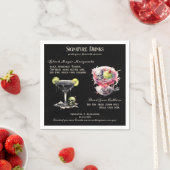 Gothic Wedding Whimsigoth Signature Drinks Serviette (Beispiel)