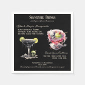 Gothic Wedding Whimsigoth Signature Drinks Serviette (Vorderseite)