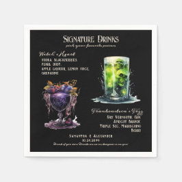 Gothic Wedding Whimsigoth Signature Drinks Serviette