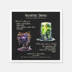 Gothic Wedding Whimsigoth Signature Drinks Serviette