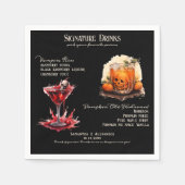 Gothic Wedding Whimsigoth Signature Drinks Serviette (Vorderseite)
