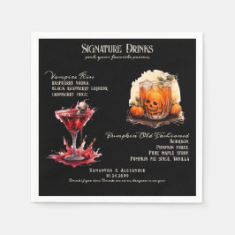 Gothic Wedding Whimsigoth Signature Drinks Serviette