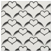 Gothic Wedding Winged Heart Gemustert Stoff (Muster)