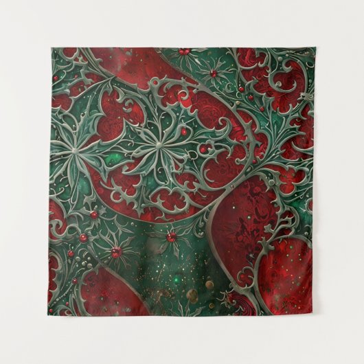 Gothic Weihnachtsbände Wandteppich (Vorderseite)