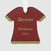 Gothic Weihnachtskraut Custom Double Side Ornament (Rückseite)
