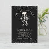 Gothic-Weihnachtsplätzchen-Austausch Einladung (Stehend Vorderseite)