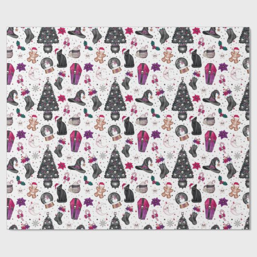 Gothic Weihnachtswrapping Paper Geschenkpapier (Flach)