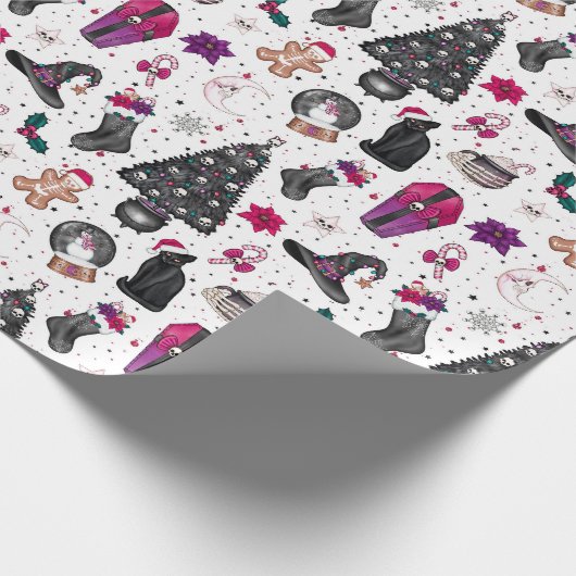 Gothic Weihnachtswrapping Paper Geschenkpapier (Ecke)