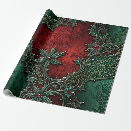 Gothic Weihnachtswrapping Paper Geschenkpapier (Ungerollt)